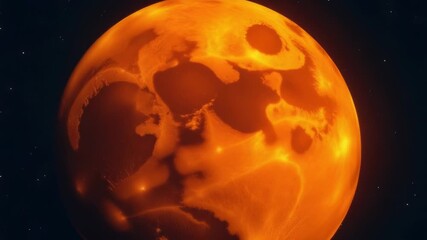 Wall Mural - a close-up view of a planet with a sky background