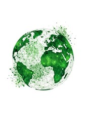 Poster - Green Planet Network - Global network, world, environmental sustainability, interconnectedness, technological advancement. Symbolizing a future where technology and nature coexist