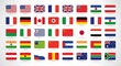 © Rahmatullah - Flags of the world vector icons collection international country symbols set