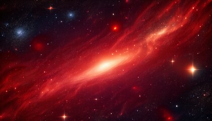 red galaxy space with stars