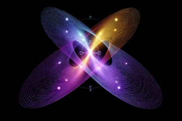 Wall Mural - probability density function showing quantum superposition of states