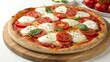 © Dmytro - Delicious buffalo mozzarella and tomato pizza served hot on a wooden board