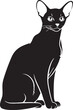 © Juwel_AI Designer - Elegant oriental shorthair cat sitting silhouette