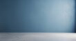 © dino - Empty room with a blue wall and light gray floor.