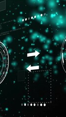 Poster - Euro to dollar currency exchange animation with glowing digital effects