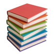 © MDNANNU - Vibrant Stack of Hardcover Books in Assorted Colors, Representing Knowledge, Education, and Literature