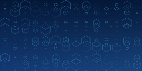 Abstract blue polygon tech network with connect technology background. Abstract dots and lines texture background. 3d rendering.