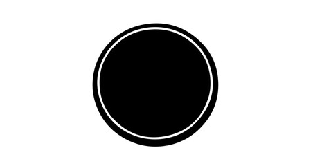 Poster - Object black oval shape vector graphic design element with white outline for art and design projects template vector