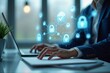 © Crafluent - Secure data network protection business strategy abstract