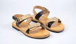 © Siro - Two pairs of beige and black sandals with wooden soles.