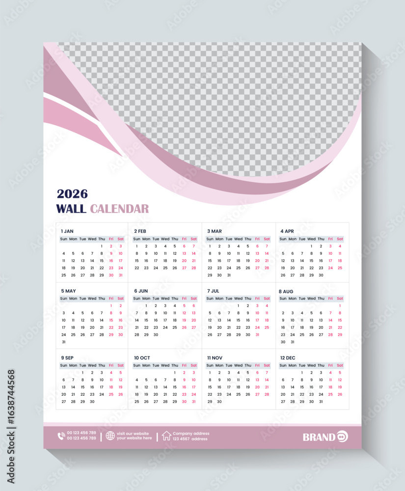 Stock Vektorgrafik Calendar 2026 Calendar 2026 Week Start Sunday stock-vektorgrafik-calendar-2026-calendar-2026-week-start-sunday