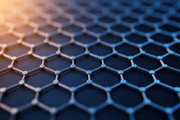 Abstract hexagonal network structure design.
