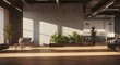 © ADEV - Modern Office Lounge Area with Natural Light and Plants