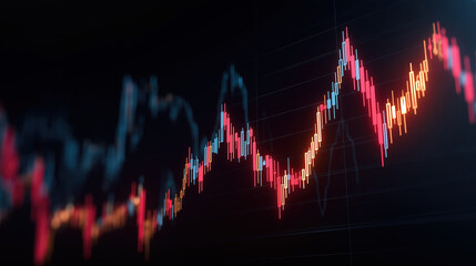 Wall Mural - exchange chart of cryptocurrency showing an arrow going up on a simple minimalistic backdrop