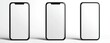 © alif - Three black smartphones with blank screens (2)