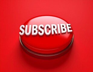 red, glossy button with 