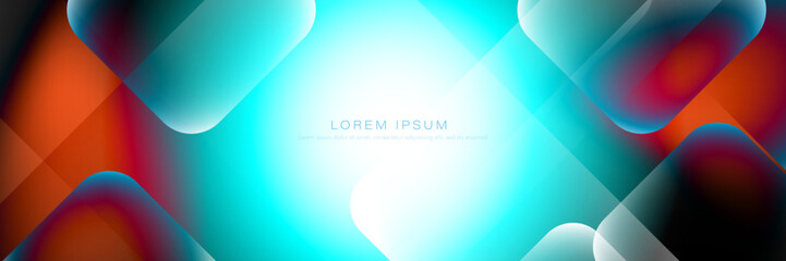 Poster - Abstract rectangle ray background with a futuristic hi-tech technology lighting effect sparkle