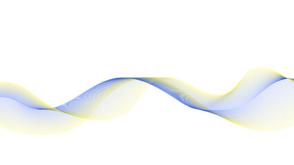 Wall Mural - a transparent, flowing blue and green sine wave. an elegant and minimalist graphic of a curved line.