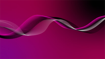 Wall Mural - a minimalist design with a purple wave. a graphic of a light-colored wave on a dark purple backdrop.