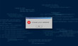 © Igor - Operating system critical error warning. Retro user interface window with system failure. Software tech crash or bug report concept. Vector illustration for digital UI themes.