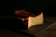 © Tri - Basque burnt cheesecake with golden caramelized top and creamy interior, perfect for dessert menus, food blogs, and culinary advertising.