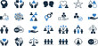 © Saad - Diversity icon set. Containing equality, culture, languages, tolerance, difference, belonging, human rights, ethnicity, and more. Editable stroke. Vector illustration