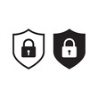 © Uttpol Saha - Security shield icon. Protection symbol with lock and shield sign for app, website and UI. Transparent PNG and vector illustration.