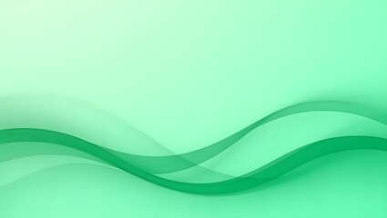 soft green gradient background with flowing wave lines.