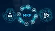 © Firoz_Stock - Internet, business, Technology and network concept. MRP Material Requirement planning Manufacturing Industry Business Process automation ,illustration