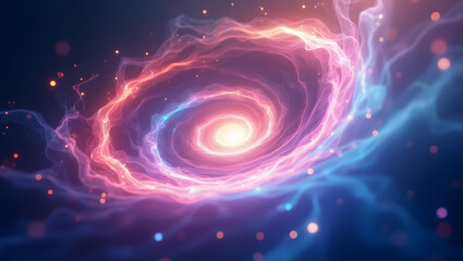 Wall Mural - abstract swirl vortex with glowing trail effects.