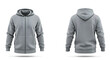 © Arek - A versatile grey full-zip hoodie perfect for everyday wear and comfortable layering. Ideal for casual outings sports or relaxation this essential garment offers warmth and style for any season.