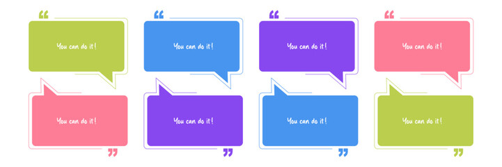 3d bubble testimonial banner, quote, infographic. social media post template designs for quotes. emp