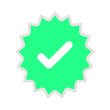 © MstFozila - Green verified badge with check mark symbol
