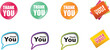 © Print Touch - Thank You stickers vector collection featuring a variety of colorful and creative designs for expressing gratitude.