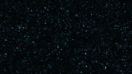 Wall Mural - blue dust, particles and sand flow field looped background on alpha channel