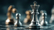 © hiro - 盤上のチェスの駒、決断の瞬間　ビジネス比喩に使えるイメージ