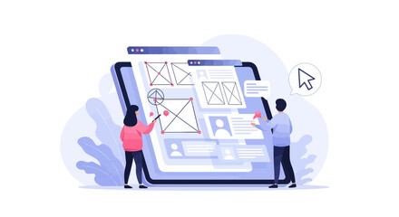 Collaborative digital interface design and team planning for business growth