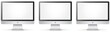 © Hutan - Three blank computer monitors (1)