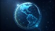 © Minishine - Global network connection Earth digital data flow technology science