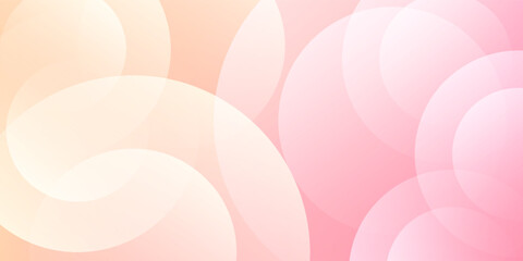Wall Mural - abstract background.modern.minimalist.pink and yellow gradations.circle effect.memphis.trendy .eps 1