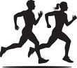 © Ali BasHar - Silhouettes of a Running Man and Woman