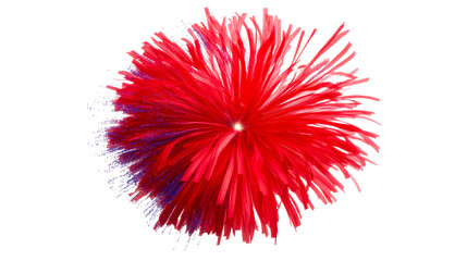Wall Mural - abstract red and blue explosive texture on transparent png
