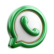 © Al - 3d whatsapp logo icon isolated on transparent background