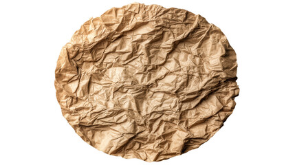 Wall Mural - crumpled brown paper sheet isolated on white