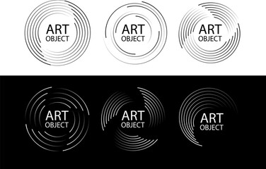 Wall Mural - speed lines in circle form. radial speed lines in circle form. black thick halftone dotted speed lin