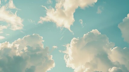 Wall Mural - a plane flying through a cloudy blue sky, perfect for travel or aviation related projects
