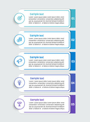 Wall Mural - business infographic template with 5 options or steps
