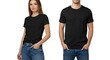 © Stromlab-2 - Man and woman wearing plain black t shirts and jeans