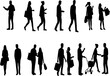 © Mohamed - several people, shopping - vector silhouettes
