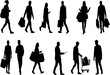 © Mohamed - several people, shopping - vector silhouettes
